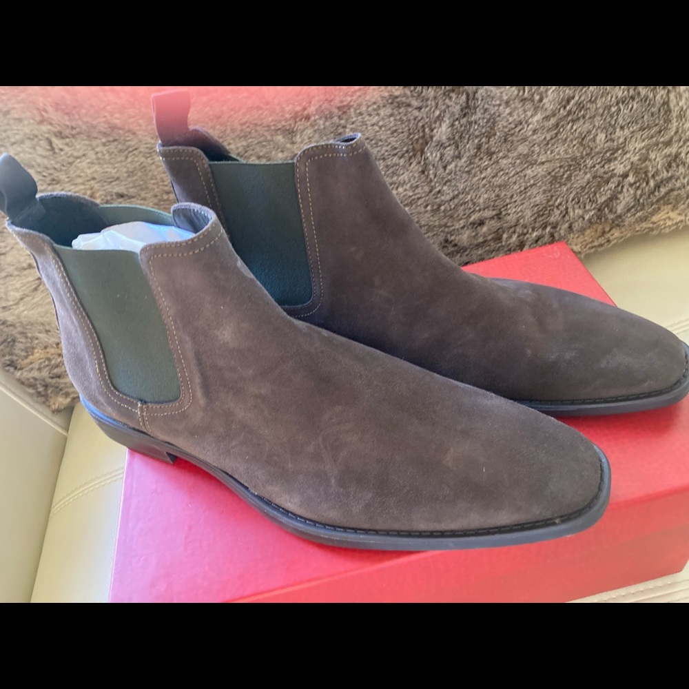 Brown suede Donald j Pilner high line boots